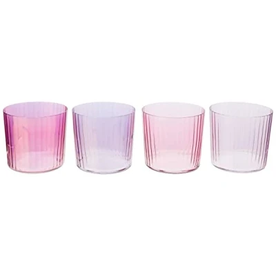 Afbeelding van Tumbler L.S.A. Gems Glas Rood 310 ml (4 Delig)