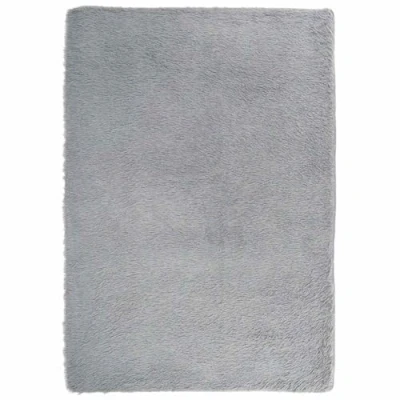 Afbeelding van vidaXL hoogpolig vloerkleed 240x340 cm polyester lichtgrijs