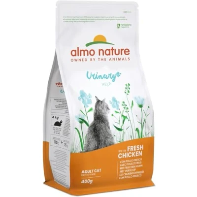 Afbeelding van Almo Nature Holistic Functional Urinary Help Droogvoer voor volwassen katten met kip, 400 g