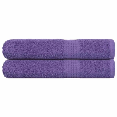 Afbeelding van vidaXL Saunahanddoeken 2 st 80x200 cm 360 g/m² 100% katoen paars