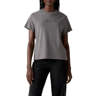 Afbeelding van Levi&#039;s Graphic Classic TEE Tshirt print, Dames, Maat: Large, Smoked pearl