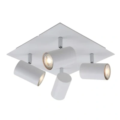 Afbeelding van Briloner Leuchten RUN Plafondlamp 4 lichts Spots Draai en kantelbaar GU10 Wit