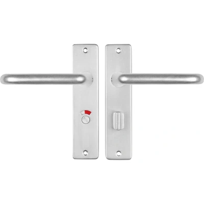Afbeelding van Deurklink met wc sluitingschild Starx Coupe 63 mm (Aluminium)