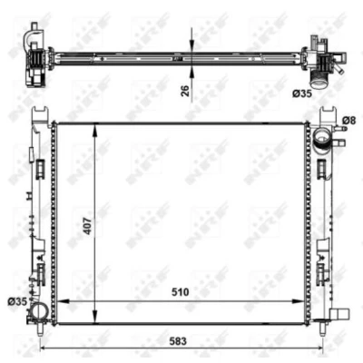 Afbeelding van Radiateur NRF 58443