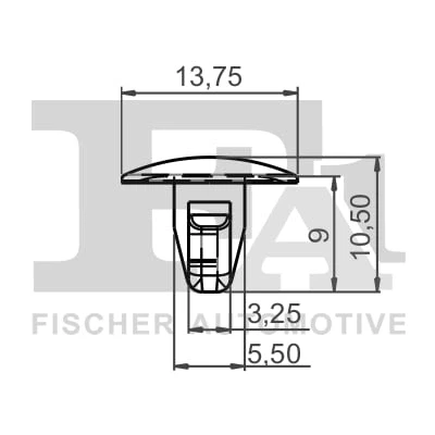 Afbeelding van Clip, sier /beschermingslijst FA1 33 10010.25, voor o.a. AR, FIAT, LANCIA