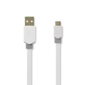 Afbeelding van Nedis Ccbw60500Wt10 Kabel Usb 2.0 A Male Micro B 1,0 M Wit