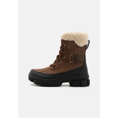 Afbeelding van Sorel Torino V PARC Snowboots, Dames, Maat: 41, Tobacco/black Leer en textiel