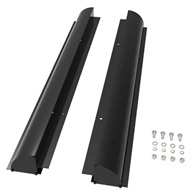 Afbeelding van enjoy solar Zonnepaneel, aluminium, 670 mm houder, spoiler, dakgeleiding in zwart met voorgeboorde gaten, ideaal voor campers, caravans, boot