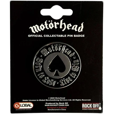 Afbeelding van Motorhead Born To Lose Pin Zwart/Zilverkleurig
