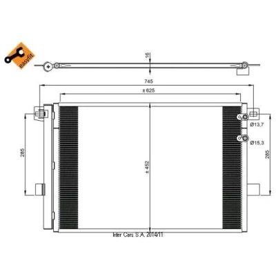 Afbeelding van Condensor, airconditioning NRF 350041