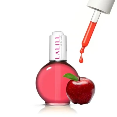 Afbeelding van LALILL Nail Cuticle Oil 75ml Appel nagelverzorgingsolie nagelolie verzorging voor nagels nagelriemen SPA manicure nageldesign handen veganistisch met pipet