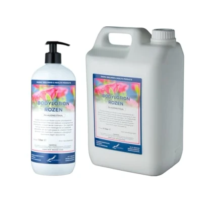 Afbeelding van Bodylotion Rozen 1 liter met gratis pompje hervulbaar + Jerrycan 5 navulling