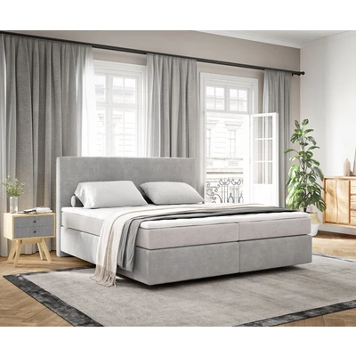 Afbeelding van Boxspringbed Dream Well Cord Zilvergrijs 180x200 cm met TFK Matras en Topper