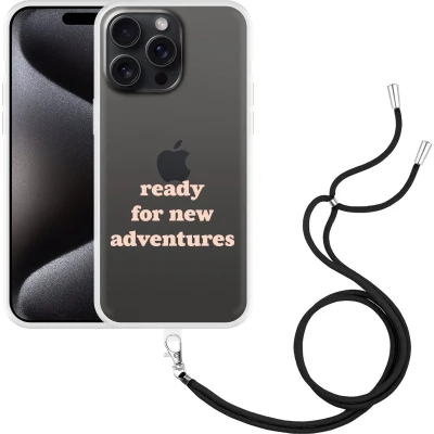 Afbeelding van Cazy Hoesje met koord geschikt voor iPhone 15 Pro Max New Adventures