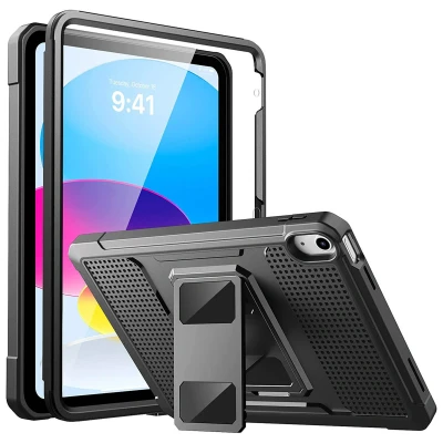 Afbeelding van Apple iPad 10.9 (2022) Hoes: Accezz Rugged Back Case Shockproof/Valbescherming Hardcase,Backcover Zwart Kunststof Tablet Hoezen