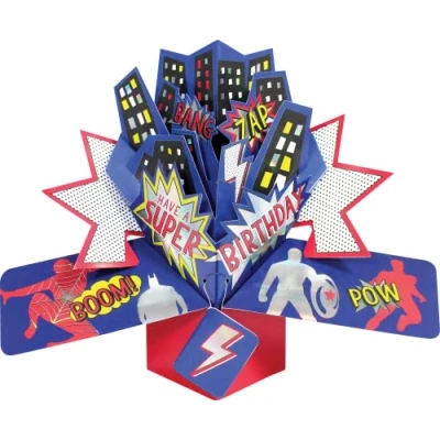 Afbeelding van Second Nature &#039;Super Hero&#039; verjaardag pop up kaart POP201
