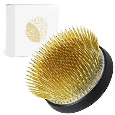 Afbeelding van Wazakura Radiaalvormige Ikebana Kenzan Made in Japan 2.5&quot; (62mm) Japans bloemschikken tool bloem pin kikker houder, schuimvrij bloemstuk radiaal gevormd messing