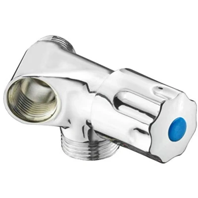 Afbeelding van Cornat Enkele machine ventiel 1/2 inch AG voor het aansluiten van wasmachine en vaatwasser met terugslagklep messing verchroomd/apparaatventiel/afsluitkraan / TEC303401