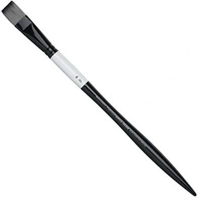 Afbeelding van Winsor &amp; Newton 5082020 Artists penseel, gemaakt van synthetisch haar voor acrylverf en olieverf, vormvast duurzaam Plat penseel lange Steel Nr. 20,
