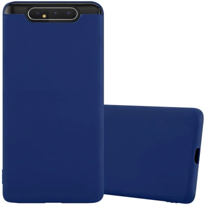 Afbeelding van Cadorabo Hoesje geschikt voor Samsung Galaxy A80 / A90 4G in CANDY DONKER BLAUW Beschermhoes gemaakt van flexibel TPU silicone Case Cover