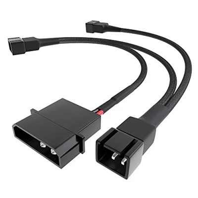 Afbeelding van KabelDirekt 4 pin Molex ventilator verdeelkabel ((5,25&quot;) 12 V op 3 x stekker 2 polig, 20 cm)
