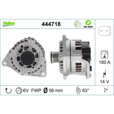 Afbeelding van Valeo Alternator/Dynamo 444718