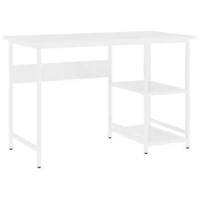 Afbeelding van vidaXL Computerbureau 105x55x72 cm MDF en metaal wit