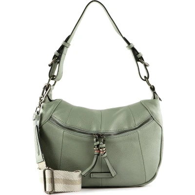 Afbeelding van FREDsBRUDER Leren Schoudertas Pruvia Small Hobo Sage Mintgroen