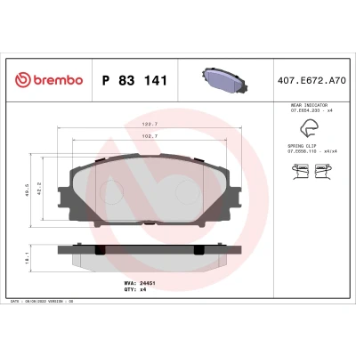Afbeelding van Brembo Remblokset P 83 141
