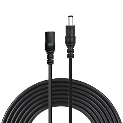 Afbeelding van Liwinting 2m/6.56ft DC Voeding Verlengkabel 5,5 mm x 2,1 12V Netsnoer 5V Connectorkabel Man vrouw connector voor CCTV beveiligingscamera IP camera Zwart