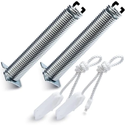 Afbeelding van Deurscharnierveren deurveren vaatwasser zoals 00754869 reparatieset met touwtrekkers voor kleurcode zwart Bosch, Siemens, Neff