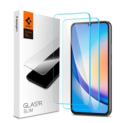 Afbeelding van 2 Pack Screenprotectors Samsung Galaxy A34 (5G): Spigen tR Slim (2Pack) Glas