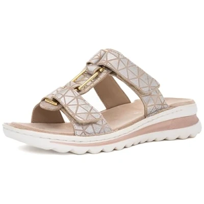 Afbeelding van ara Muiltjes, Dames, Maat: 38, Beige Veloursleer
