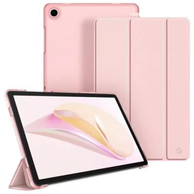 Afbeelding van Fintie case voor Samsung Galaxy Tab A9 Plus de 10,5 inch 2023 (SM X210/X216/X218), transparante matte beschermhoes, dun en licht, bescherming 2023, roségoud