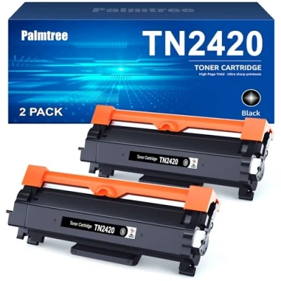 Afbeelding van TN2420 compatibele Brother MFC L2710DW toner HL l2350DW DCP l2530DW TN 2420 TN2410 L2710DN L2310D L2375DW (2 zwart)
