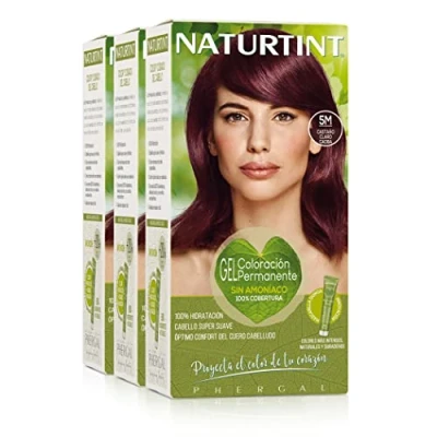 Afbeelding van Naturtint Biobased Ammoniakvrije kleuring 100% grijsdekking Plantaardige ingrediënten Natuurlijke en langhoudende kleur 5M Licht Kastanje Mahonie Pak van 3