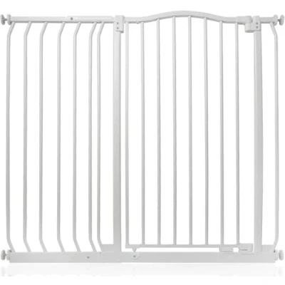 Afbeelding van Bettacare Extra Hoge Hondenhekje met Gebogen Bovenkant Assortiment, 107cm 116cm (69 opties beschikbaar), Mat Wit, Hoog 100cm in Hoogte, Drukfit Hekje voor Hond en Puppy, Huisdieren Honden, Eenvoudige Installatie