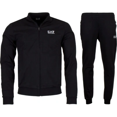 Afbeelding van Men&#039;s Emporio Armani EA7 Core ID Cotton Tracksuit In Black Maat S