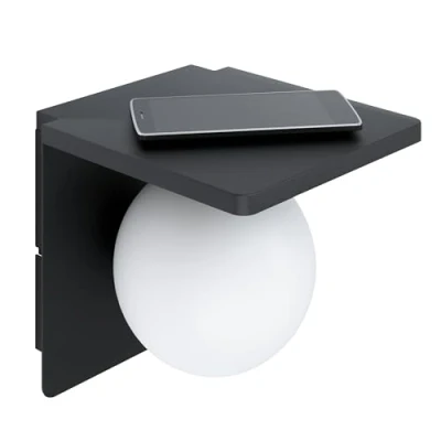 Afbeelding van EGLO wandlamp Ciglie E14 zwart/wit