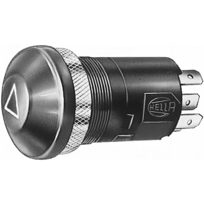 Afbeelding van Waarschuwingsknipperlamp schakelaar Drukactivering 12V Inbouw Halogeen Schakelaarverlichting: Rood Met gloeilamp