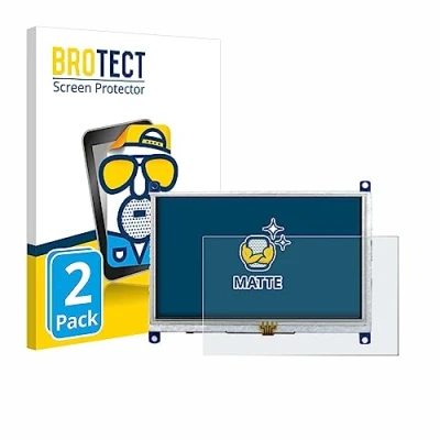 Afbeelding van BROTECT (2 Stuks) Antireflecterende Beschermfolie voor Raspberry Pi Touchscreen 5&quot; Anti Glare Screen Protector, Mat, Ontspiegelend