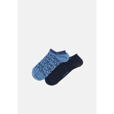 Afbeelding van Calvin Klein Underwear Sneaker ALL OVER Print 2 PACK Enkelsokken, Maat: 39 42, Mid denim