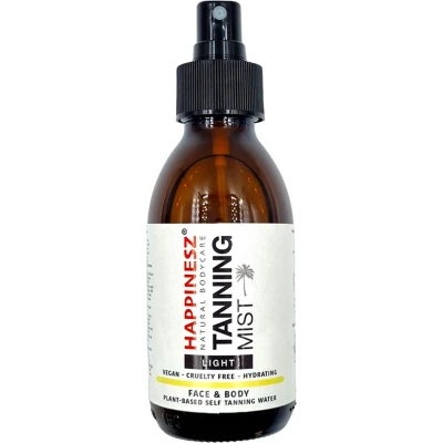 Afbeelding van Happinesz Tanning Mist Light Spray Zelfbruiner Voor Gezicht en Lichaam Medium Water Hydraterend