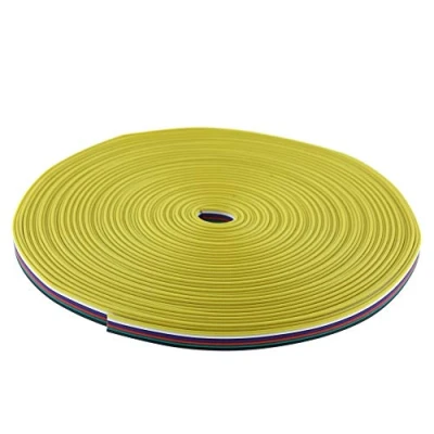 Afbeelding van Platte bandkabel 6 polig voor RGBW + CCT ledstrips/band; verlenging LED strips; 20 meter