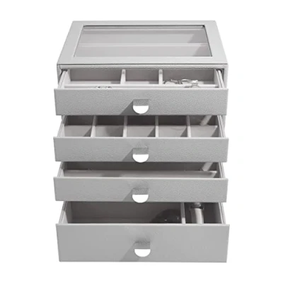 Afbeelding van Stackers Pebble Grey Classic Jewellery Box Set van 4 (met drawers)