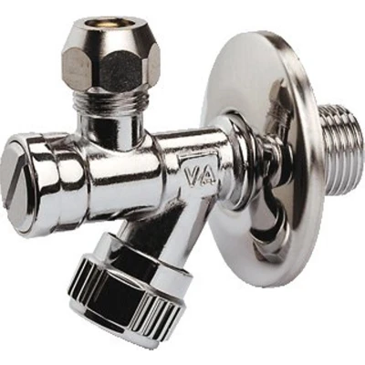 Afbeelding van Raminex Premium hoekstopkraan met filter 1/2&quot; bu.dr. x 10 mm knel