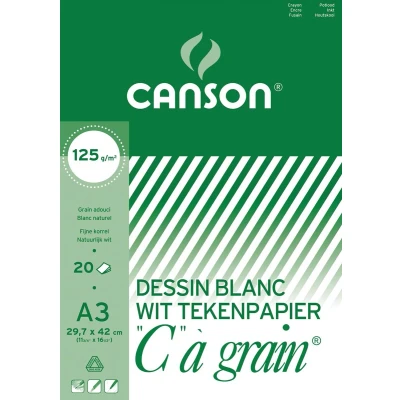 Afbeelding van Canson Tekenblok C À Grain 125 G/m², Ft 29,7 X 42 Cm (a3)