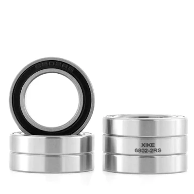 Afbeelding van XiKe 6 Stuks 6802 2RS Kogellager 15x24x5mm Chroomstaal en Dubbele Rubberen Afdichtingen 6802RS Groefkogellagers