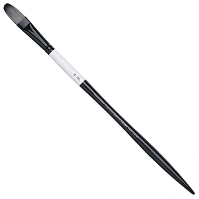 Afbeelding van Winsor &amp; Newton 5083016 Artists penseel, gemaakt van synthetisch haar voor acrylverf en olieverf, vormvast duurzaam Filbert penseel lange Steel Nr. 16,