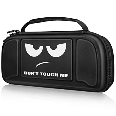 Afbeelding van Fintie Tas voor Nintendo Switch/Switch OLED model Hori Split Pad Pro met handheld controller, [schokbestendig] harde draagtas 30 speelkaarthouders en netvak aan de binnenkant, Don&#039;t Touch
